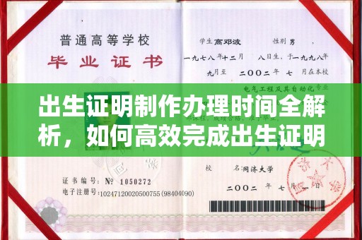 云南出生证明制作办理时间全解析，如何高效完成出生证明申请？